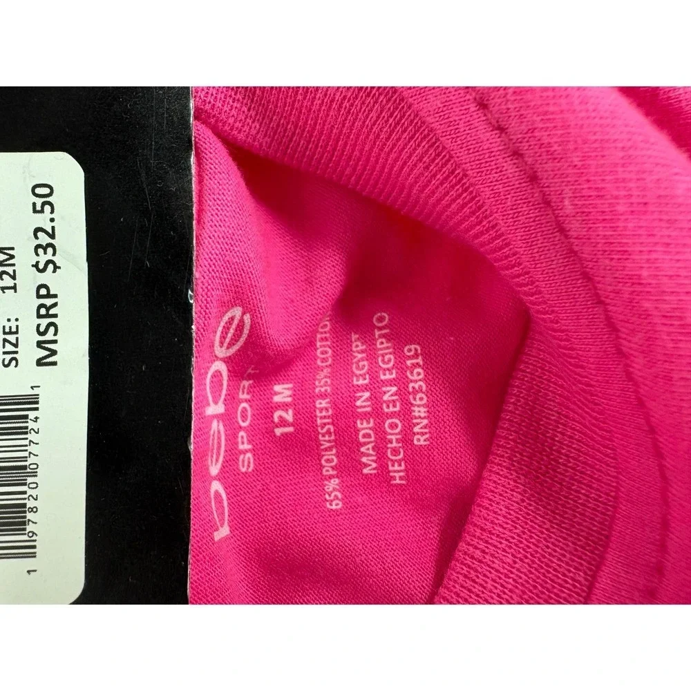 12 month old Bebe ping outfit NWT - Picture 4 of 6